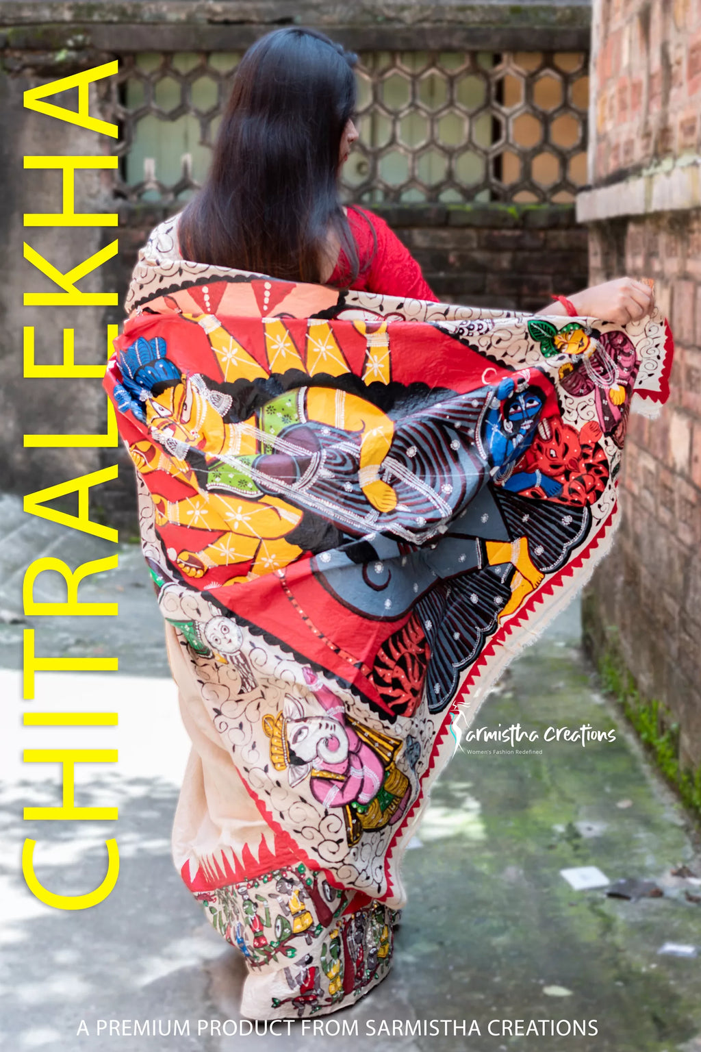 Uma - Silk Mark Certified Hand-Painted Tussar image 2