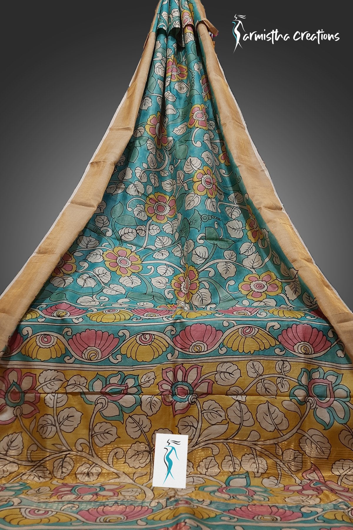 Zari Tussar Saree With Hand Kalamkari zthpk-009 image 0