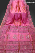 Hand-Block Printed Pure Bishnupuri Katan Silk Saree image 0