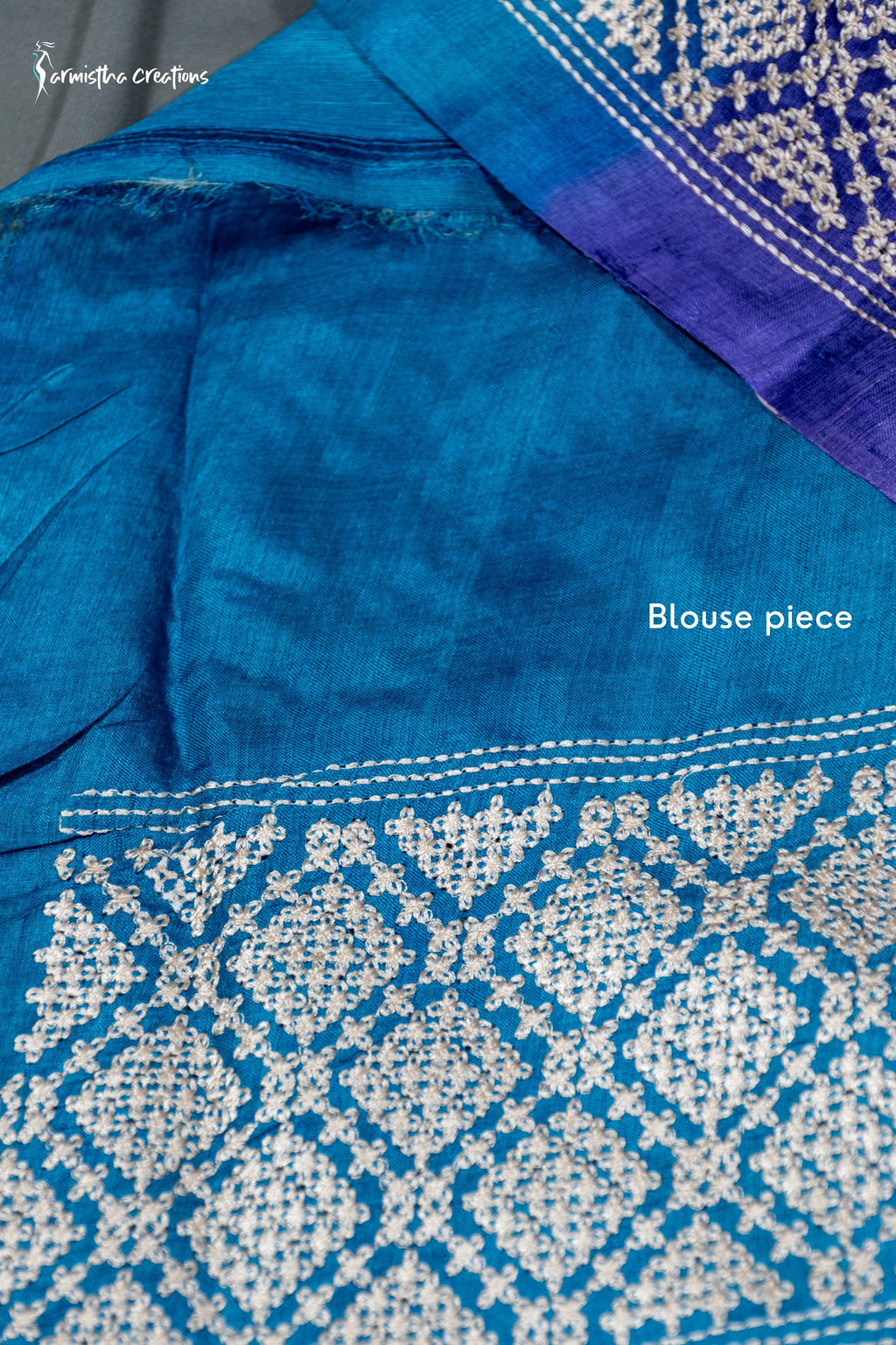 Multicoloured Tussar Kutchwork Saree ptkw-007 image 5