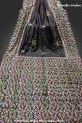 Hand-Block Printed Pure Bishnupuri Katan Silk Saree image 0
