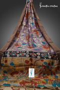Zari Tussar Saree With Hand Kalamkari zthpk-022 image 0