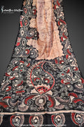 Bishnupuri Silk Saree With Hand Batik Work bssp-007 (Peach) image 0