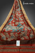 Zari Tussar Saree With Hand Kalamkari zthpk-012 image 0