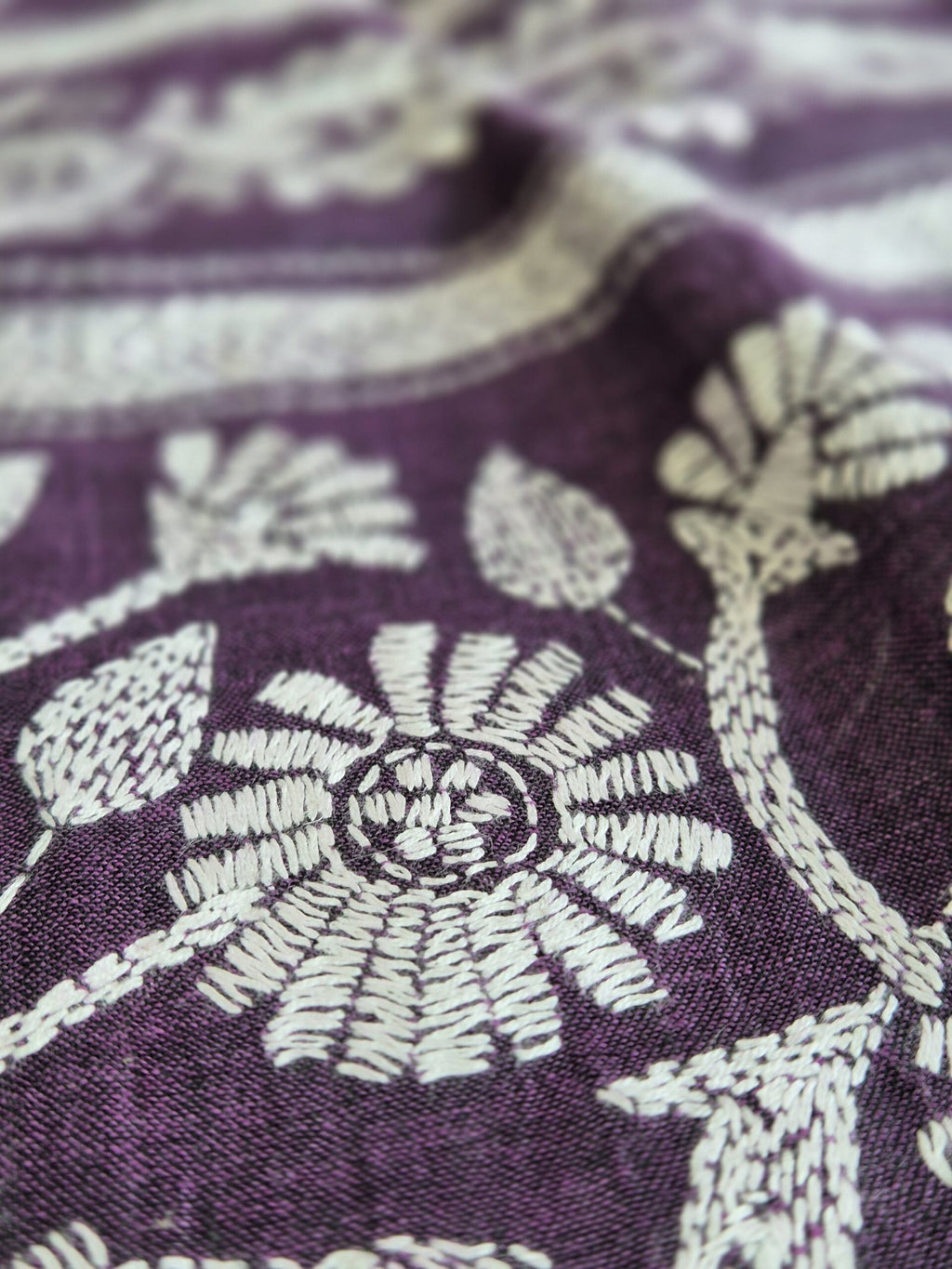 Kantha Stitch on Jamun Dhonekhali Cotton image 2