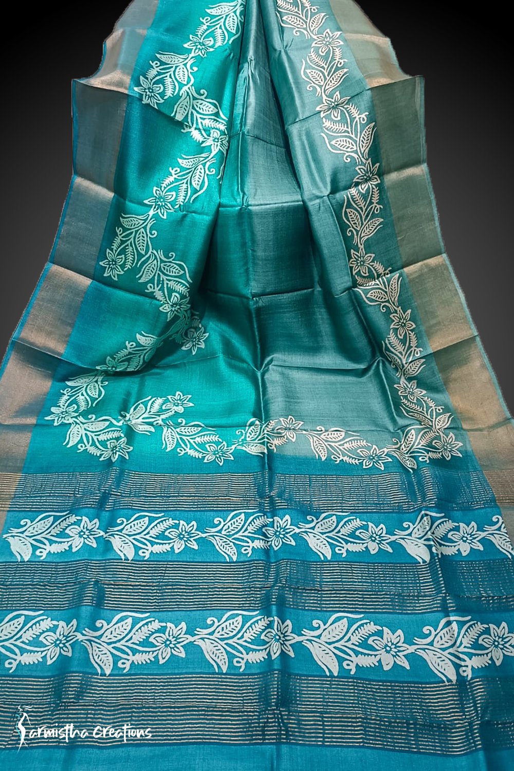 Zari Border Pure Desi Tussar Silk Saree dtzbhbp-100 image 0