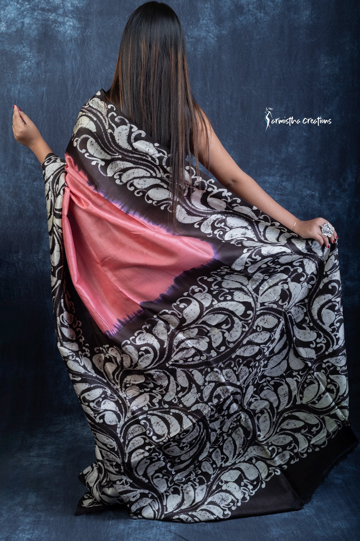 Noor-e-Nazaakat – Hand Batik Pure Bishnupuri Silk Saree | bssp-017 image 7