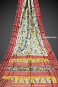 Zari Tussar Saree With Hand Kalamkari zthpk-002 image 0