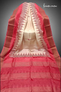 Zari Border Pure Desi Tussar Silk Saree With Hand-Block Printing dtzbhbp-111 image 0