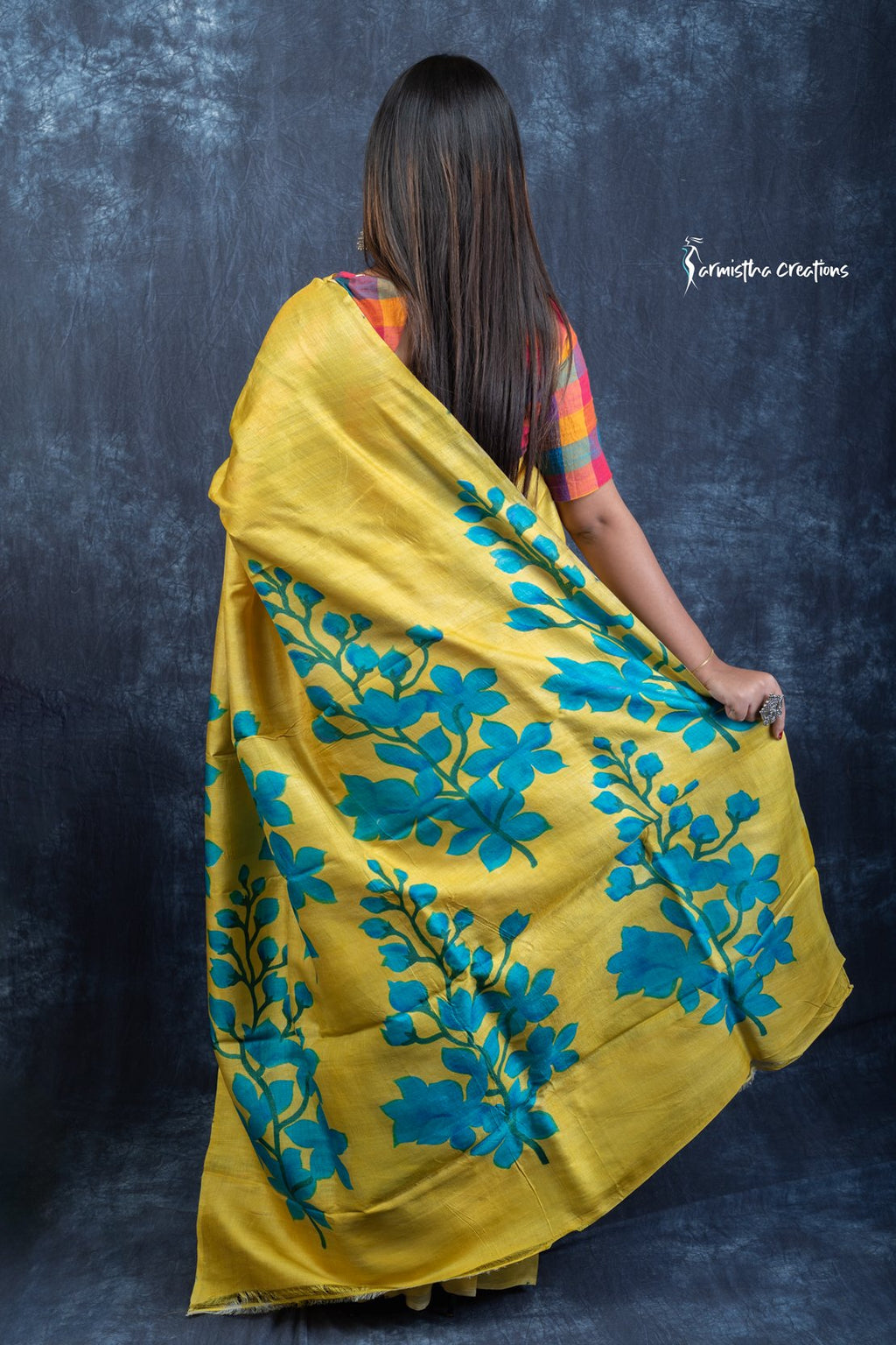 Aabhaa – Hand Painted Pure Tussar Silk Saree | hpts-001 image 3