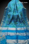 Zari Border Pure Desi Tassar Silk Saree With Hand-Block Printing dtzbhbp-027 image 0