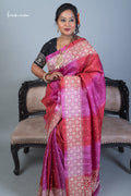 Multicoloured Tussar Kutchwork Saree ptkw-006 image 0