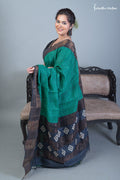 Pure Zari Tussar Silk Saree With Hand-Block Printing dtzbhbp-003 image 0