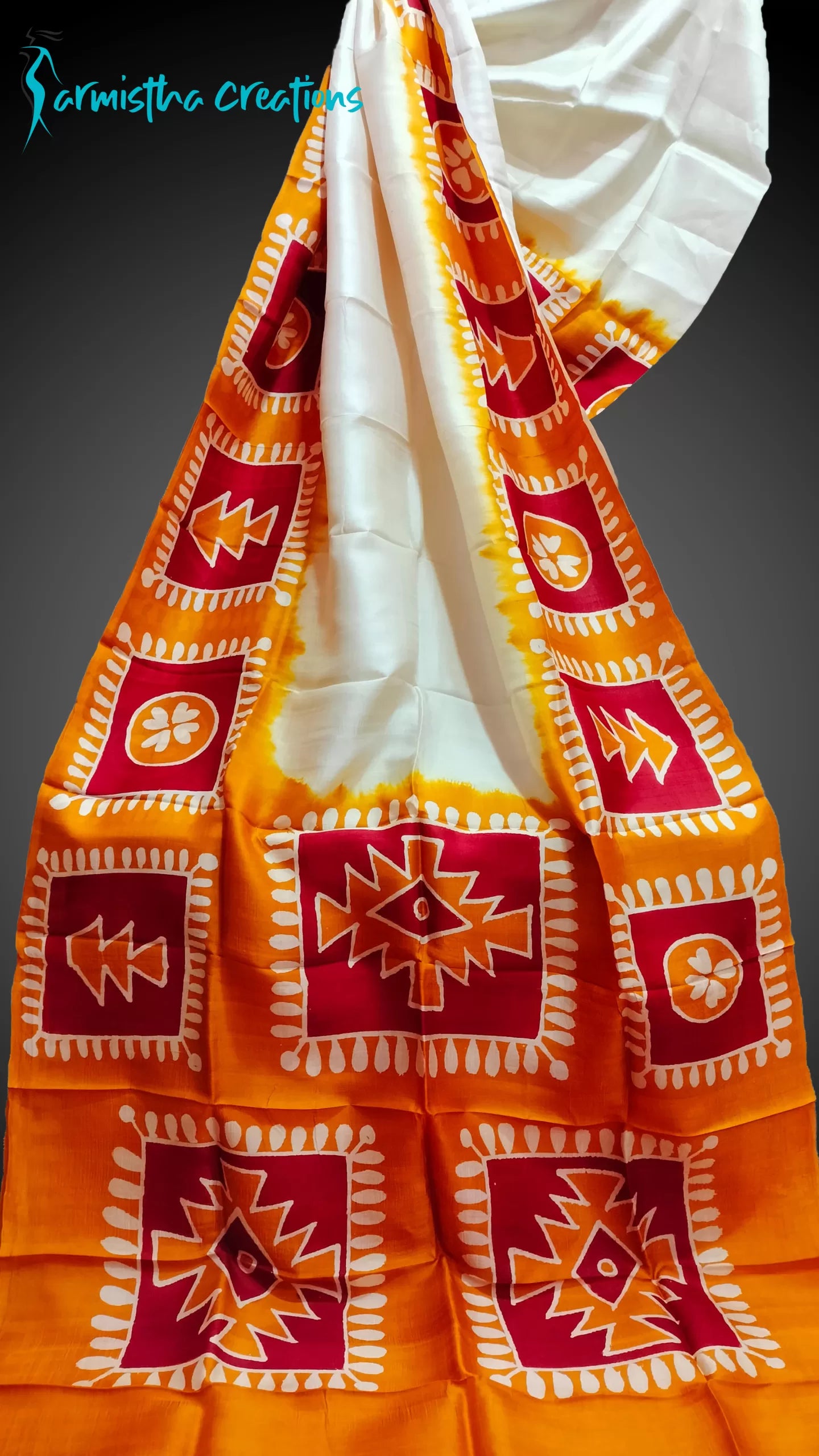 Murshidabad Silk Saree with Hand Block Printing hbpms-001 image 0
