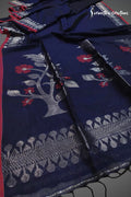 Handloom Cotton Jamdani Navy Blue image 0
