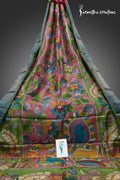 Zari Tussar Saree With Hand Kalamkari zthpk-028 image 0