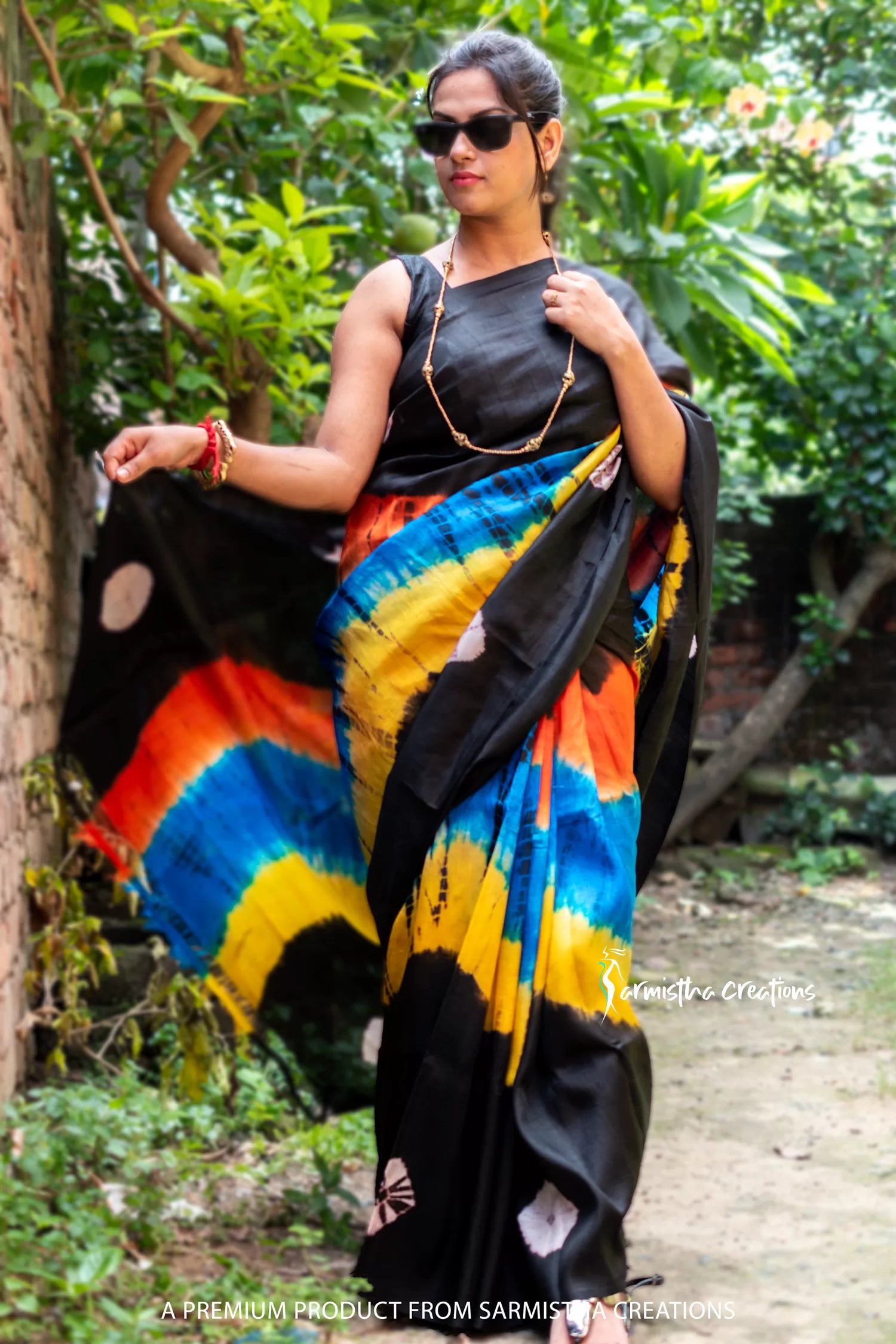 Shibori Print Bishnupuri Silk image 0