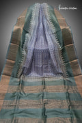 Zari Border Pure Desi Tussar Silk Saree With Hand-Block Printing dtzbhbp-108 image 0