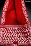 Handloom Cotton Jamdani (Red) image 0