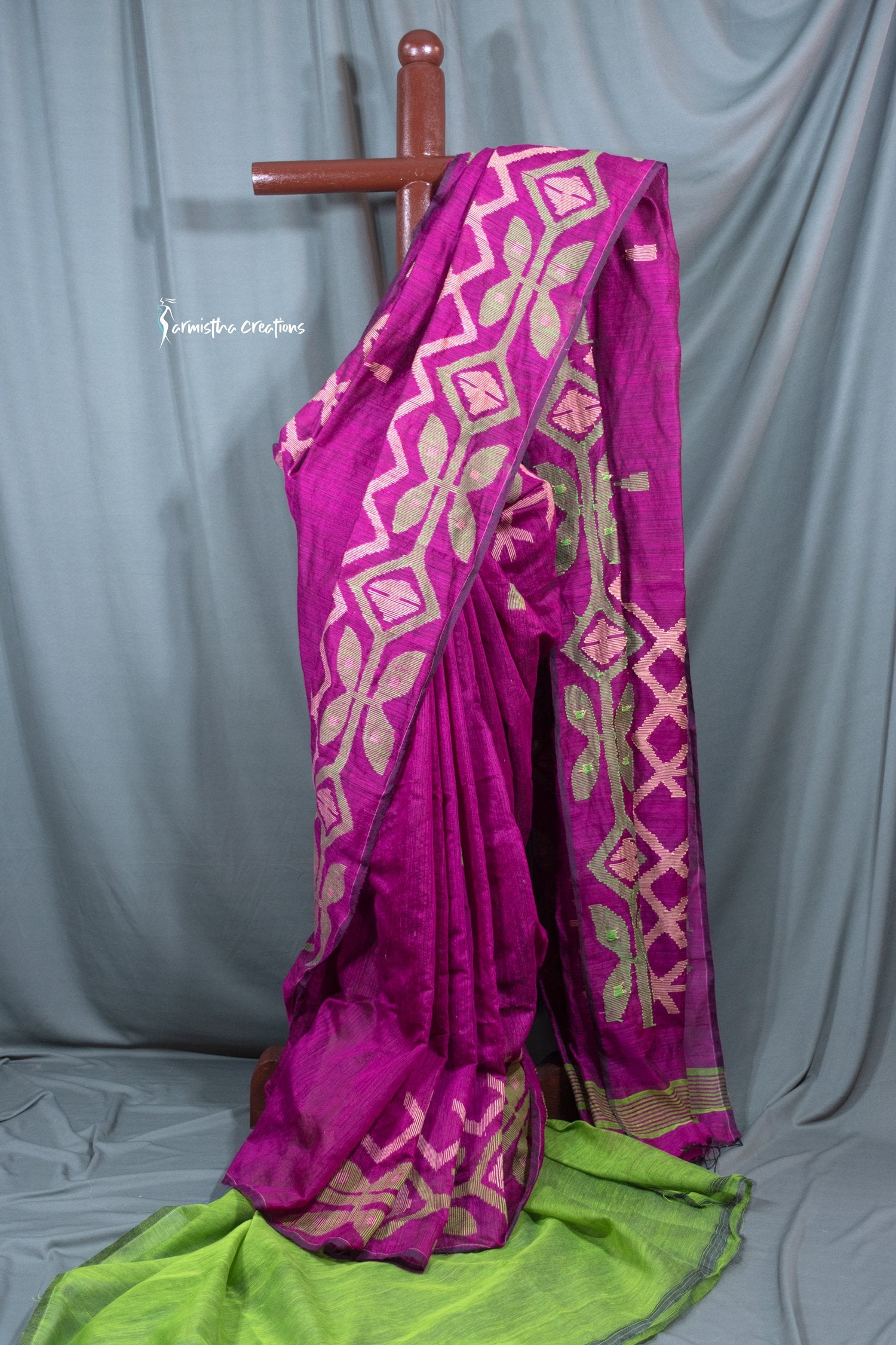 Matka Silk with Jamdani Work mtkj-001 image 1