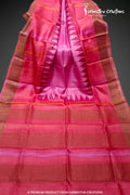 Zari Border Pure Desi Tassar Silk Saree With Hand-Block Printing dtzbhbp-042 image 0