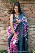 Shibori Print Bishnupuri Silk | bssp-001 image 0