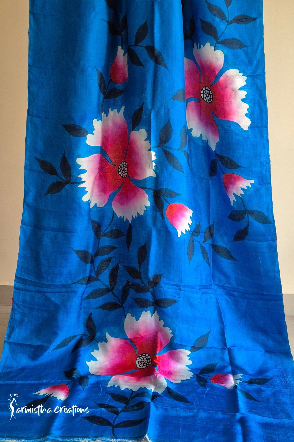 Prussian Winter Saree – Bishnupuri Silk Saree | bshp-012 image 3