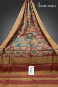 Zari Tussar Saree With Hand Kalamkari zthpk-019 image 0