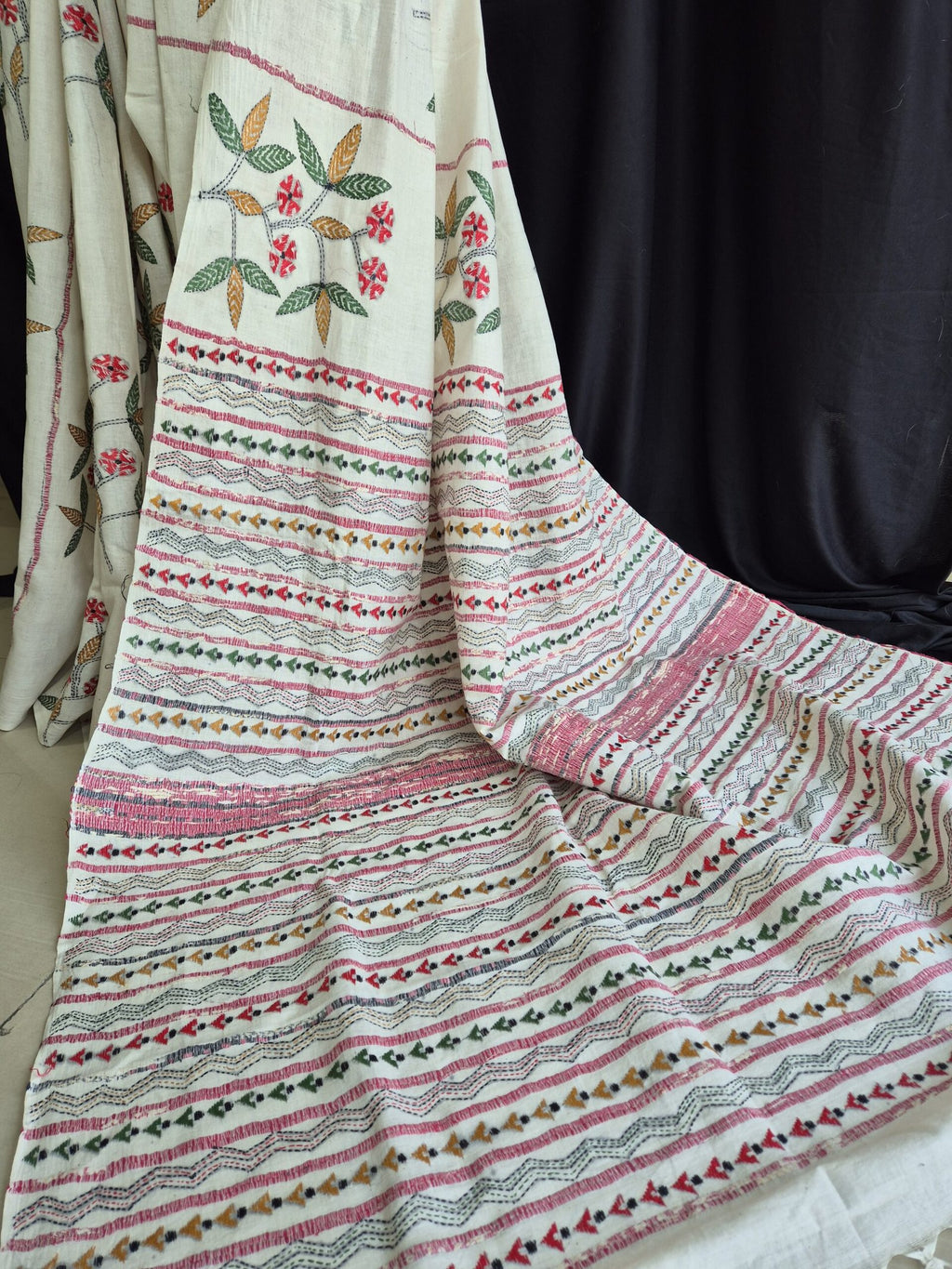 Kantha Stitch on Khesh Cotton image 1