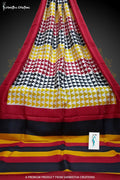 Murshidabad Silk Saree with Hand Block Printing Multi-Coloured hbpms-011 image 0
