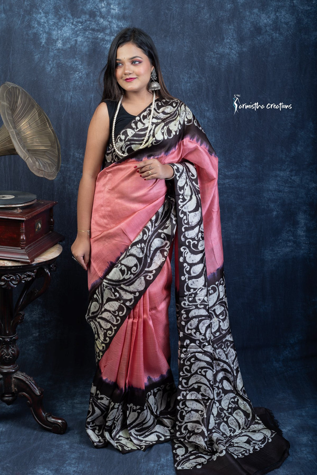 Noor-e-Nazaakat – Hand Batik Pure Bishnupuri Silk Saree | bssp-017 image 6