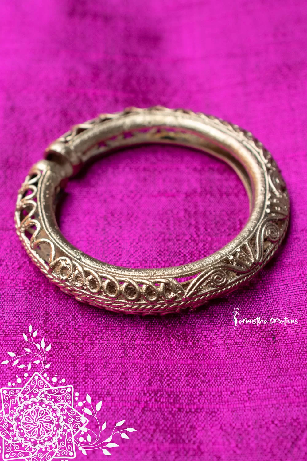Hand-Made Dokra Bangle (Round, Natural) DJGK-RB-002 image 0