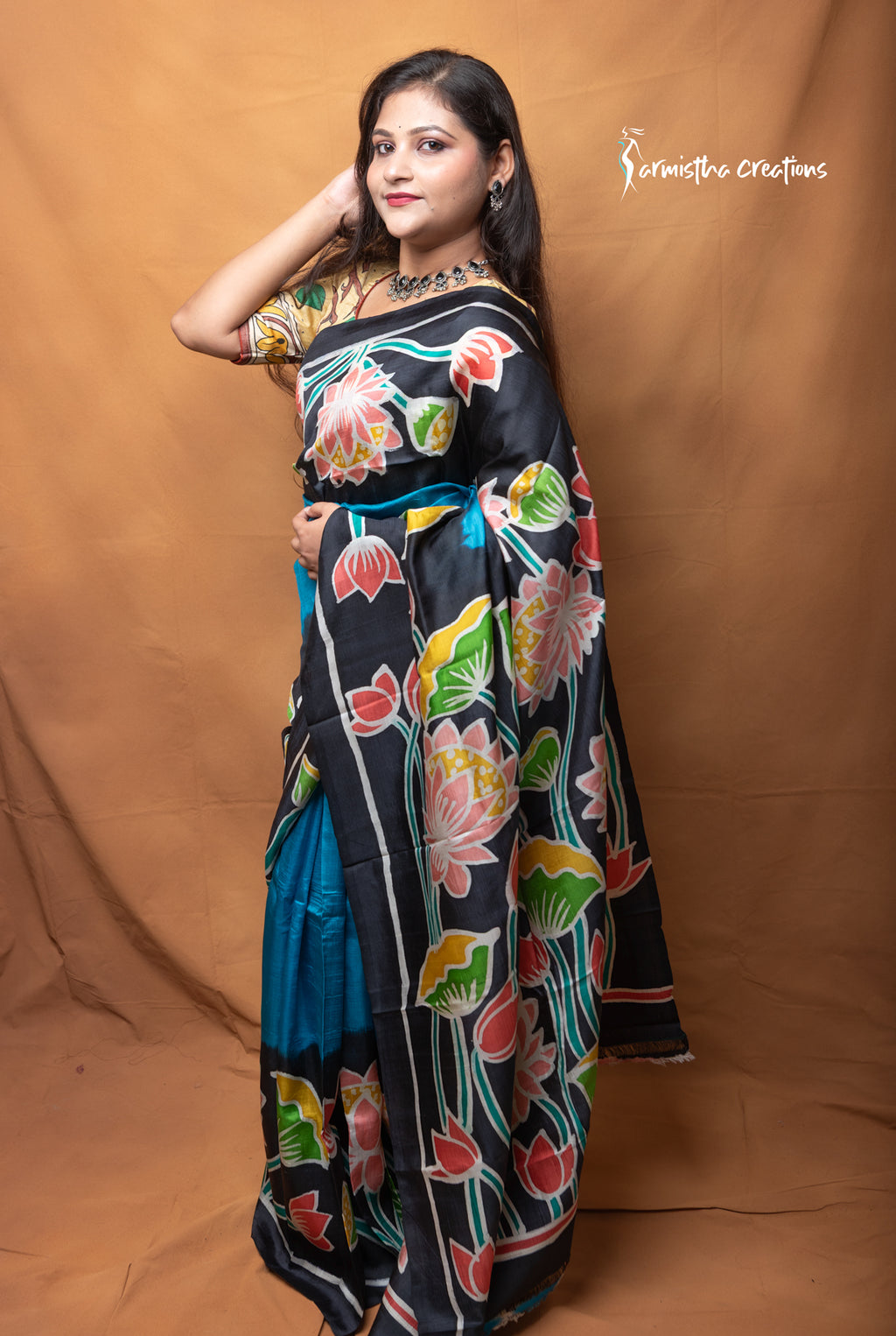 Chitrangada – Hand Batik Pure Bishnupuri Silk Saree | Sarmistha Creations