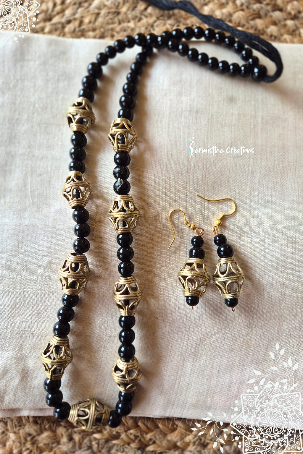 Hand-Made Dokra Mala (Dhol Mala, Black) | DJGK-DM-003