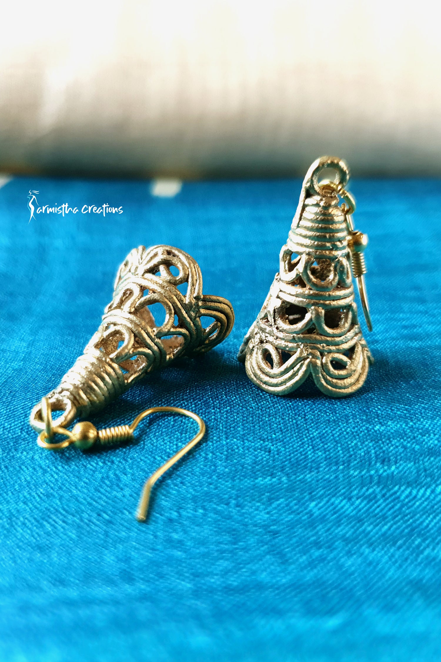 Hand-Made Dhokra Earrings (Natural) | DJGK-ER-002
