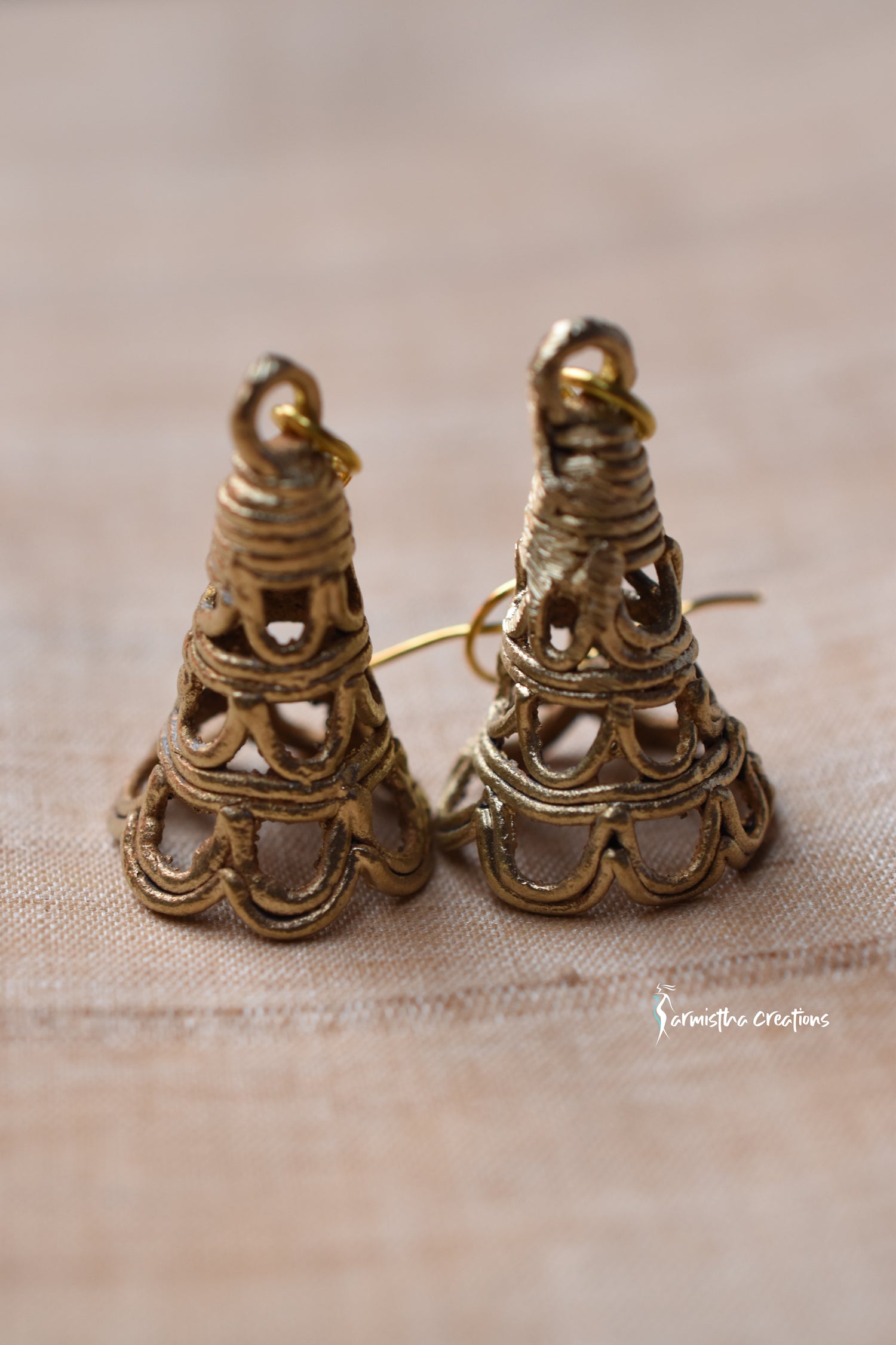 Hand-Made Dhokra Earrings (Natural) | DJGK-ER-001