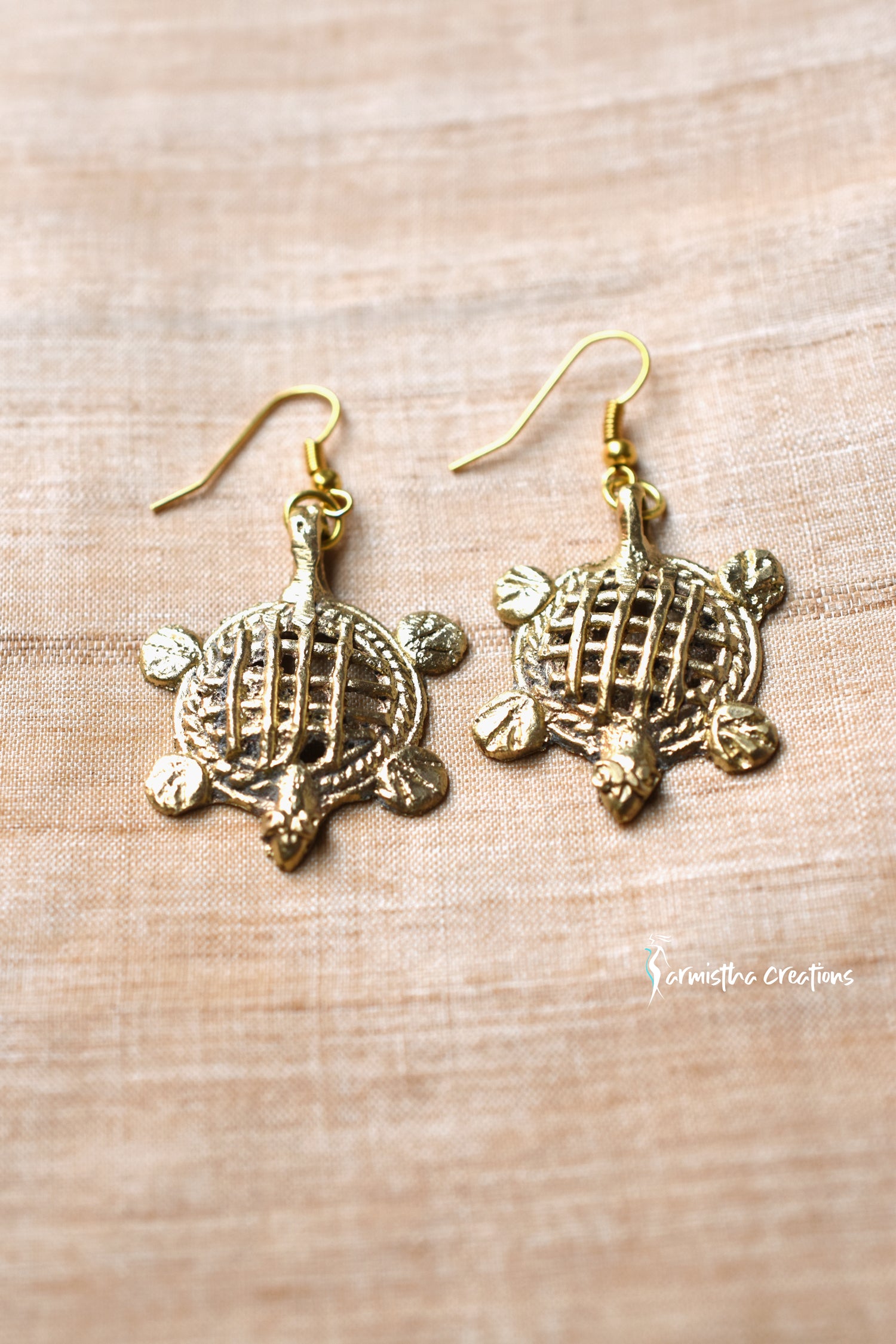 Hand-Made Dhokra Earrings (Natural) | DJGK-ER-006