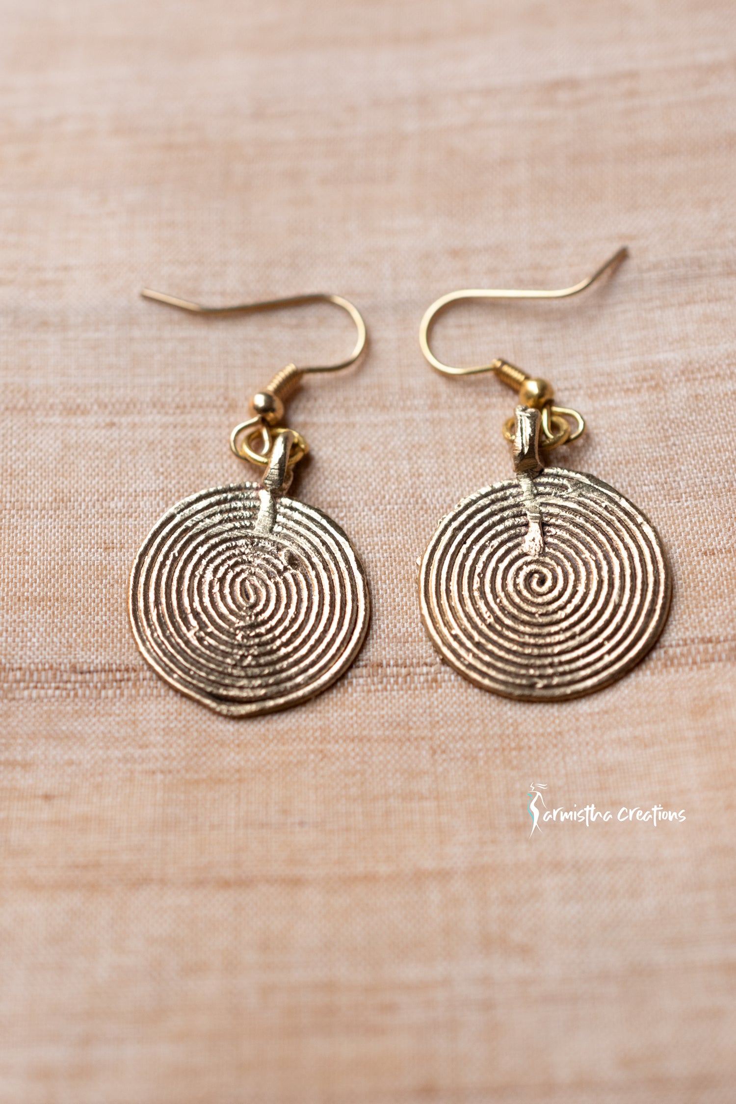 Hand-Made Dhokra Earrings (Natural) | DJGK-ER-007