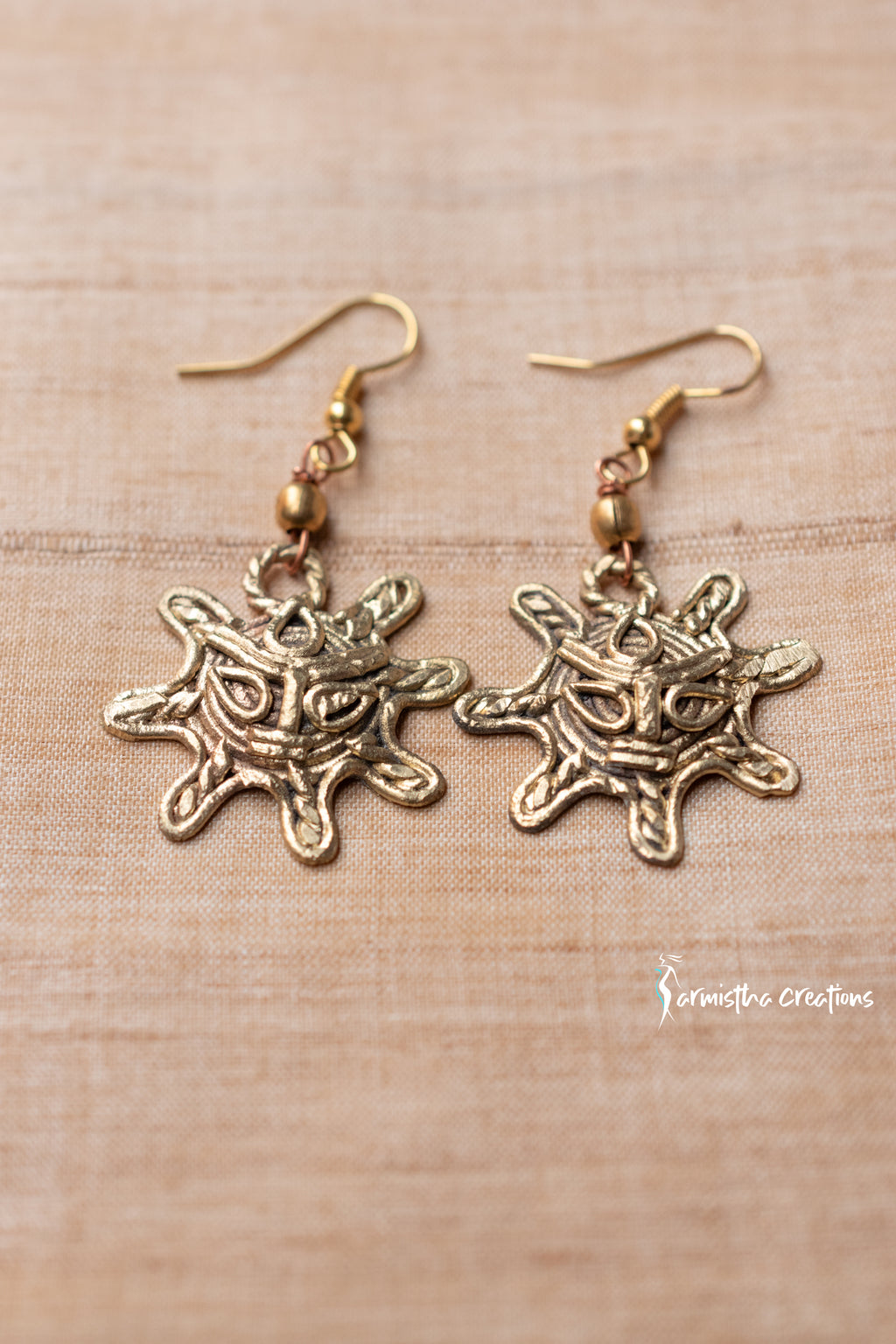 Hand-Made Dhokra Earrings (Natural) | DJGK-ER-010