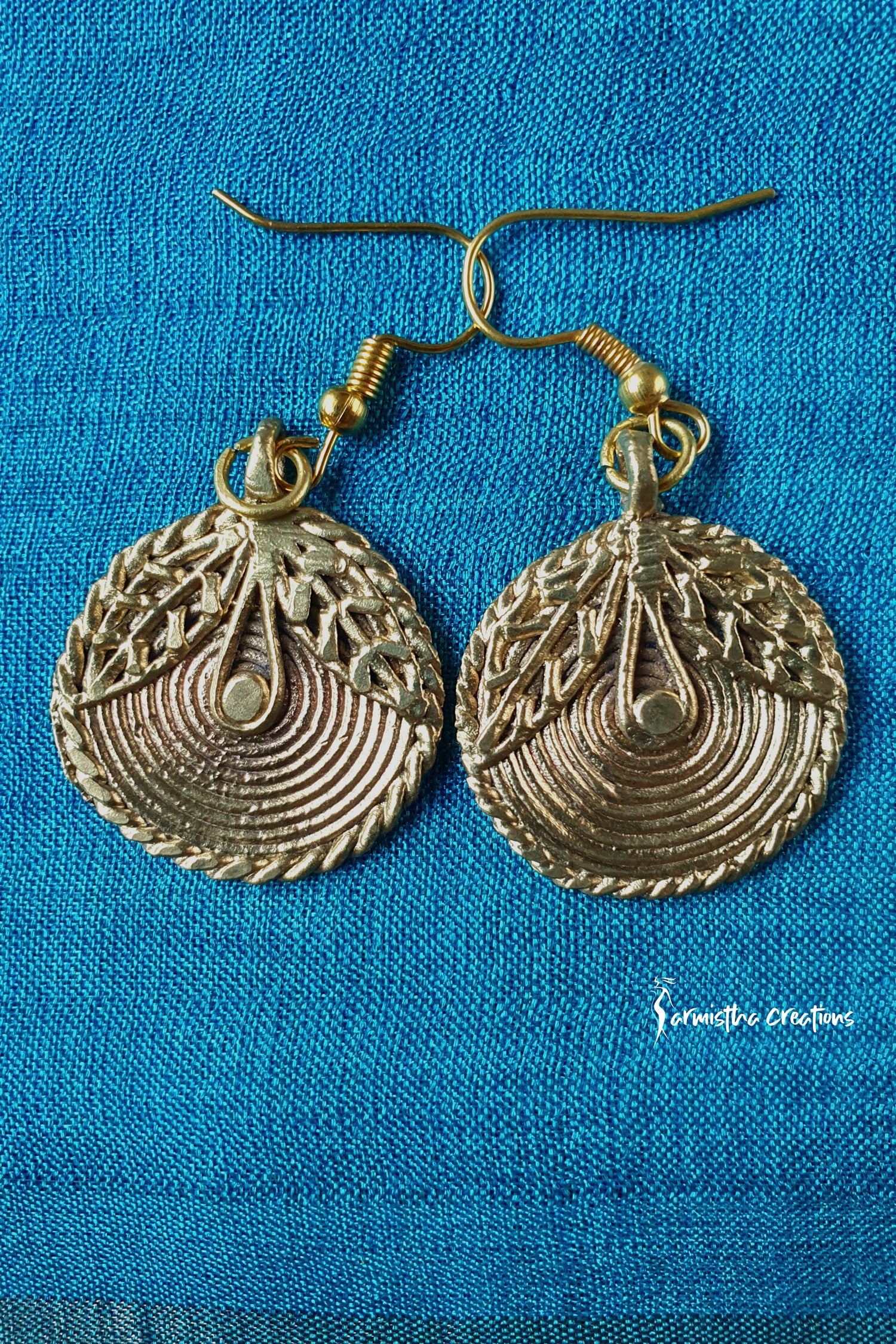 Hand-Made Dhokra Earrings (Natural) | DJGK-ER-011