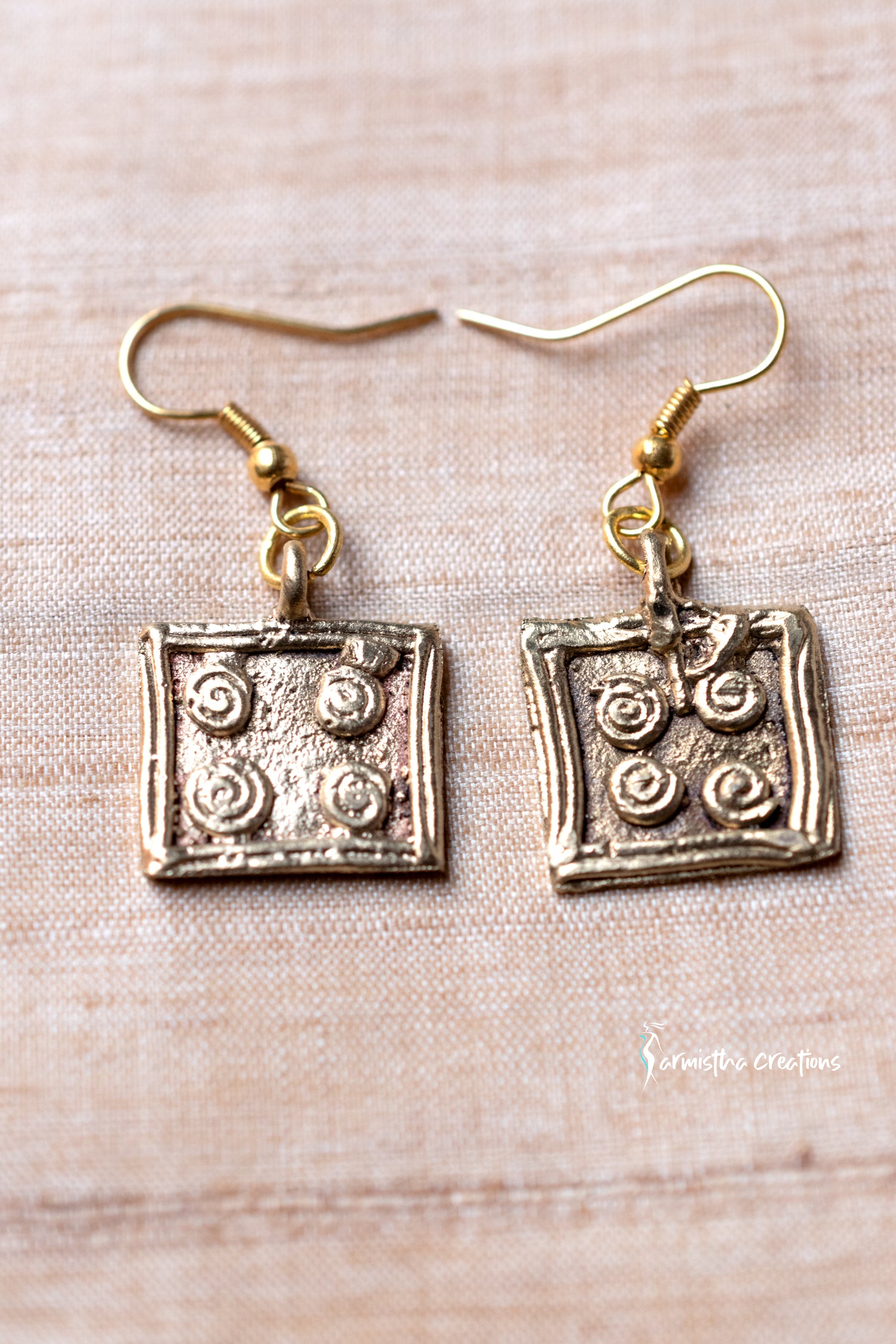 Hand-Made Dhokra Earrings (Natural) | DJGK-ER-012