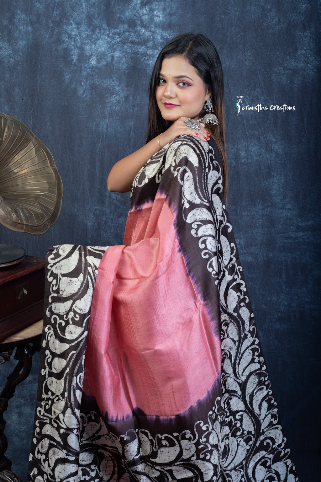 Noor-e-Nazaakat – Hand Batik Pure Bishnupuri Silk Saree | bssp-017 image 3