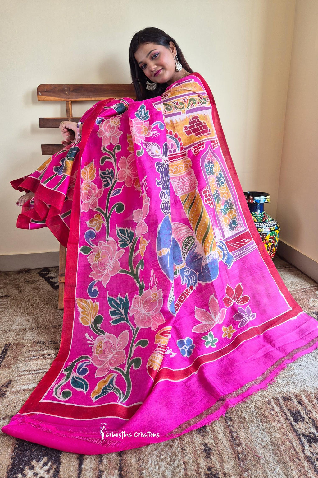 Pink Blush Bishnupuri Silk | bswb-006 image 0