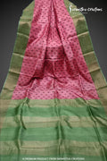 Zari Border Pure Desi Tassar Silk Saree With Hand-Block Printing dtzbhbp-046 image 0
