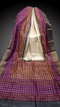 Zari Border Pure Desi Tussar Silk Saree With Hand-Block Printing dtzbhbp-001 image 0
