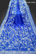 Hand-Block Printed Pure Bishnupuri Katan Silk Saree image 0