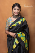 Kajal – Hand Painted Pure Bishnupuri Silk Saree