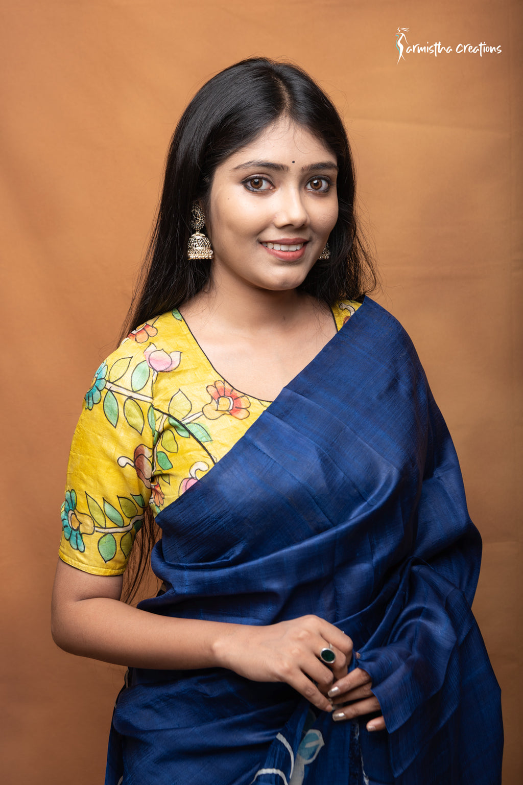 Neelanjali – Hand Painted Yellow Pure Bishnupuri Silk Saree