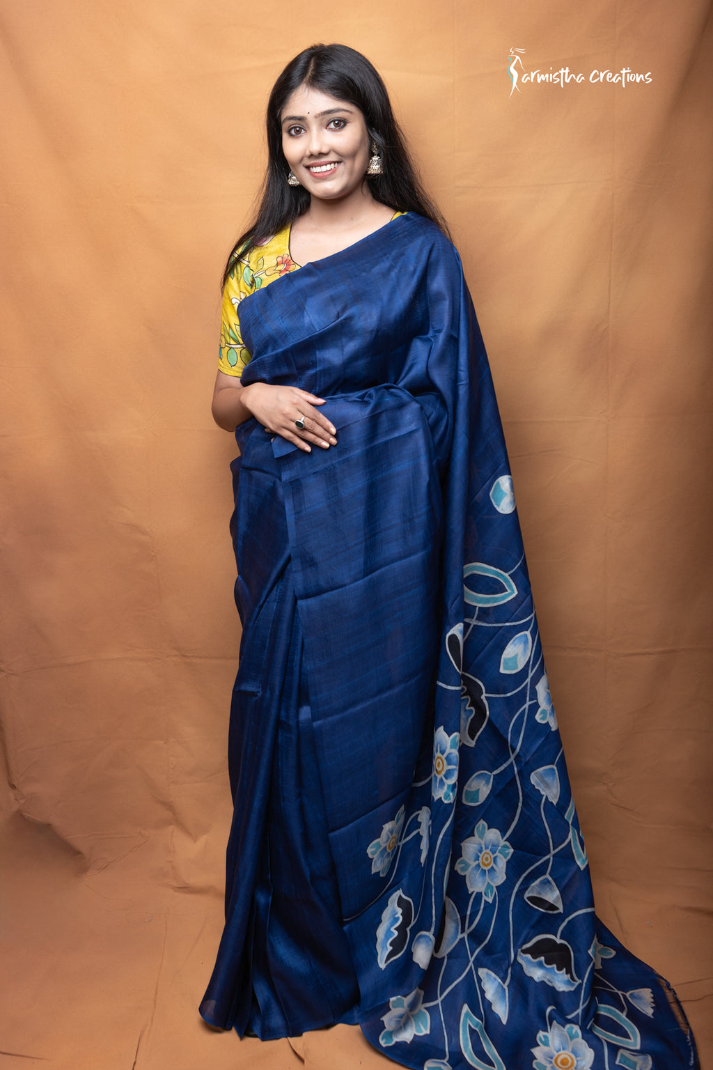 Neelanjali – Hand Painted Yellow Pure Bishnupuri Silk Saree