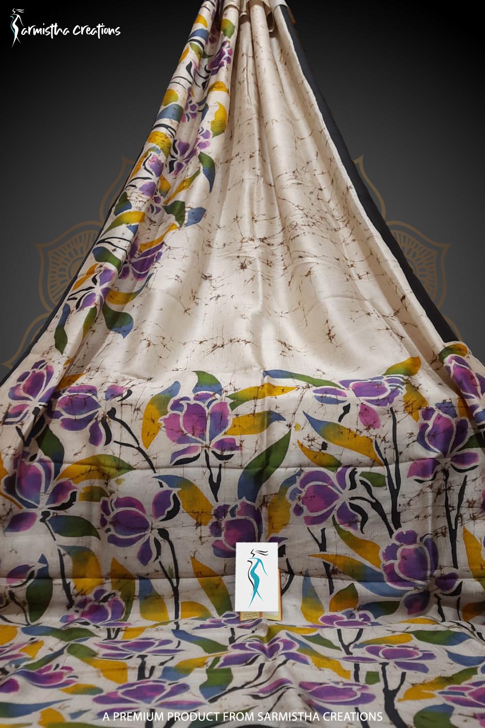 Bishnupuri Silk Saree With Wax Batik | bswb-002